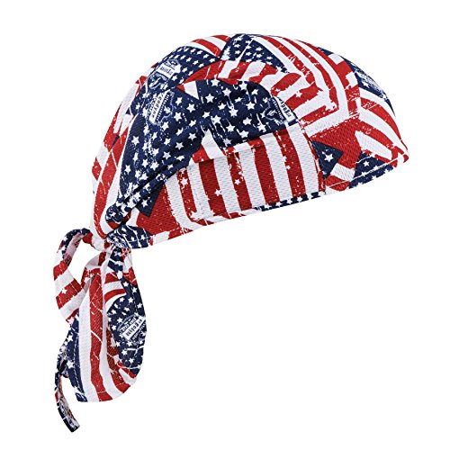 Product Cover Ergodyne Chill-Its 6615 Absorptive Moisture-Wicking Dew Rag, Stars and Stripes
