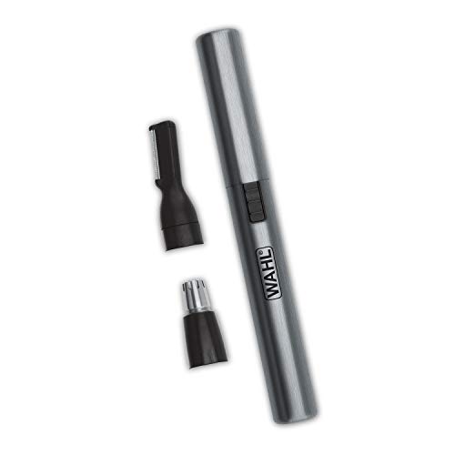 Product Cover Wahl Micro Groomsman Personal Pen Trimmer & Detailer for Hygienic Grooming with Rinseable, Interchangeable Heads for Eyebrows, Neckline, Nose, Ears, & Other Detailing - Model 5640-600