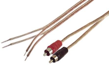 Product Cover IEC 18 AWG 1-Feet Speaker Wire Pair with RCA Males - Black/Red
