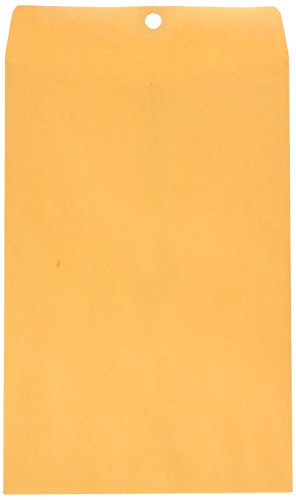 Product Cover School Smart 28 lb Kraft Envelopes with Clasps and Gummed Flaps - 6 in x 9 in - Box of 100