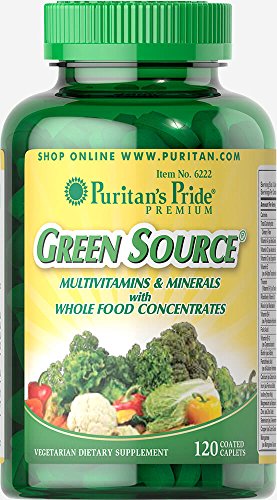 Product Cover Puritan's Pride Green Source Multivitamin & Minerals-120 Caplets