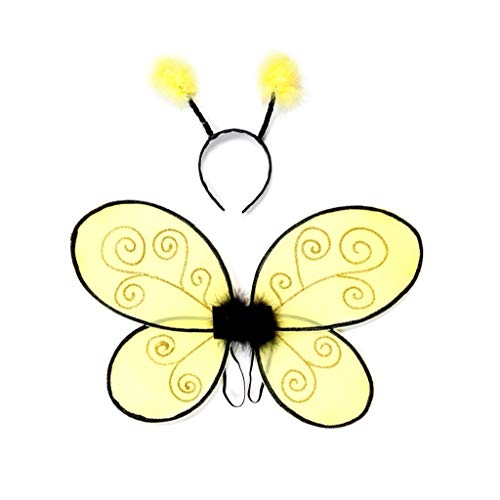 Product Cover Creative Education Great Pretenders Bumble Bee Wings with Headband, Yelow/Black (One Size) Dress-Up Play
