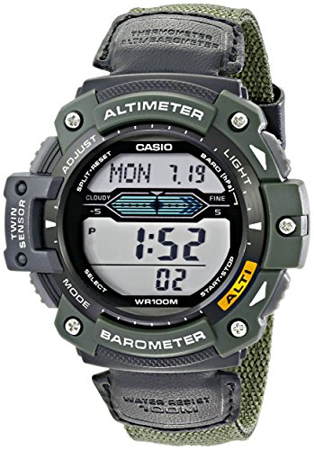Product Cover Casio Men's SGW300HB-3AVCF Multi-Function Sport Watch with Green Nylon Band