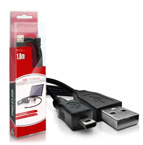 Product Cover ABC Products Compatible/Replacement Sony Alpha/Cybershot USB Cable Cord Lead (for Image Transfer/Battery Charger - Supports Charging in Select Models) for Select D-SLR/Cyber-Shot Digital Camera