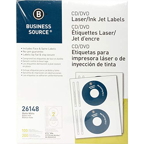 Product Cover Business Source Laser/Inkjet CD/DVD Labels