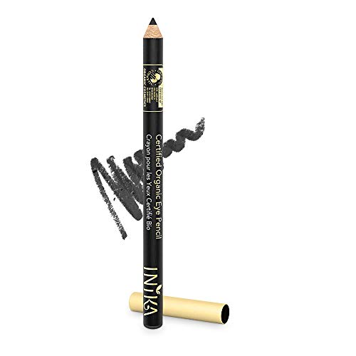 Product Cover INIKA Certified Organic Eye Pencil, All Natural Eyeliner Pencil. Non-Toxic and Chemical Free. Vegan Eyeliner, Creamy Formula, Hypoallergenic for Sensitive Eyes, Vegan 1.2g (Black Caviar)