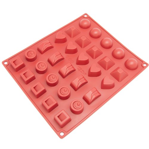 Product Cover Freshware Silicone Mold, Chocolate Mold, Candy Mold, Ice Mold, Soap Mold for Chocolate, Candy and Gummy, Assorted, 30-Cavity