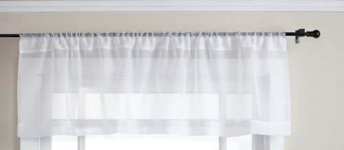 Product Cover Stylemaster Elegance 60 by 14-Inch Sheer Voile Valance, White