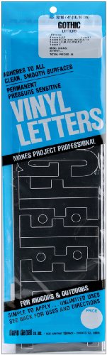 Product Cover Graphic Products Permanent Adhesive Vinyl Letters, 4-Inch, Black, 95/pkg