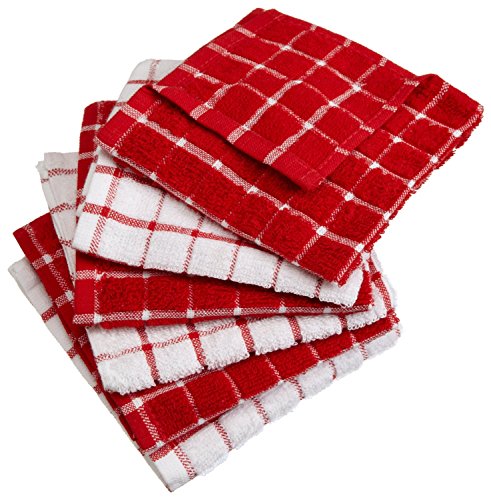 Product Cover DII Cotton Terry Windowpane Dish Cloths, 12 x 12