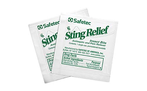 Product Cover Safetec Sting Relief Wipe (48/Box)