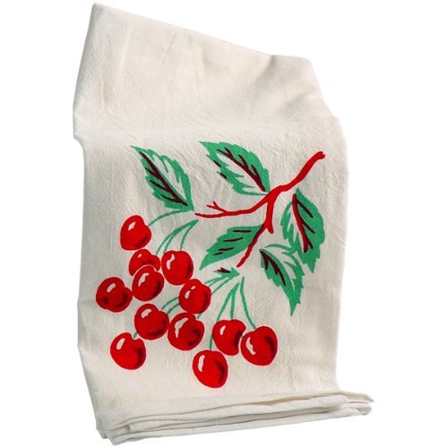 Product Cover Red and White Kitchen Cherries Kitchen Flour Sack Towel