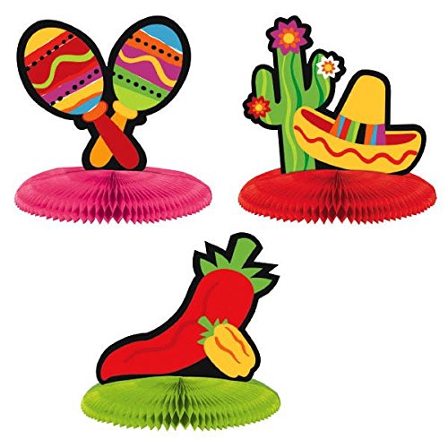 Product Cover Cinco De Mayo Fiesta Mini Honeycomb Table Centerpiece | Party Decoration