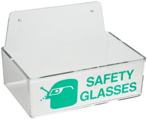 Product Cover Brady Safety Glasses Holder - Green Text on Clear Plastic, Legend 