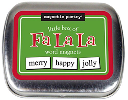 Product Cover Magnetic Poetry - Little Box of Falala Christmas Kit - Words for Refrigerator - Write Poems and Letters on The Fridge - Made in The USA