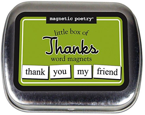 Product Cover Magnetic Poetry - Little Box of Thanks Kit - Words for Refrigerator - Write Poems and Letters on The Fridge - Made in The USA