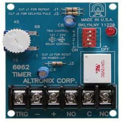 Product Cover Altronix 6062 Multi-Function Timer - 12VDC or 24VDC operation, SPDT contacts rated @ 8 amp/115VAC, 1 sec. to 60 min. adjustable timing range. One seco