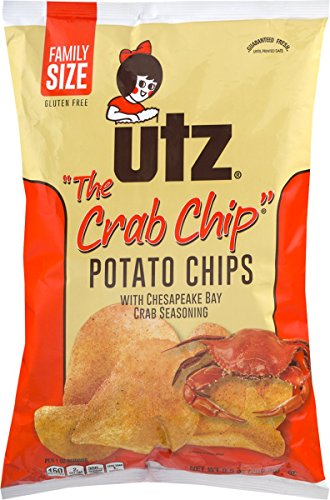 Product Cover Utz Potato Chips, The Crab Chip, Family Size, 9.5 oz, (pack of 3)