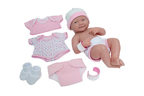 Product Cover Berenguer Dolls 18543_La Newborn 8 Piece Layette gift set, 14-inch , Pink