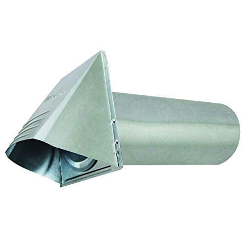 Product Cover Deflecto Dryer Vent, Wide Mouth Galvanized Vent Hood, 4