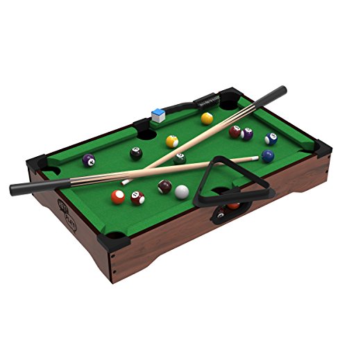 Product Cover KABEER ART Trademark Mini Table Top Pool Table With Cues, Triangle And Chalk 1