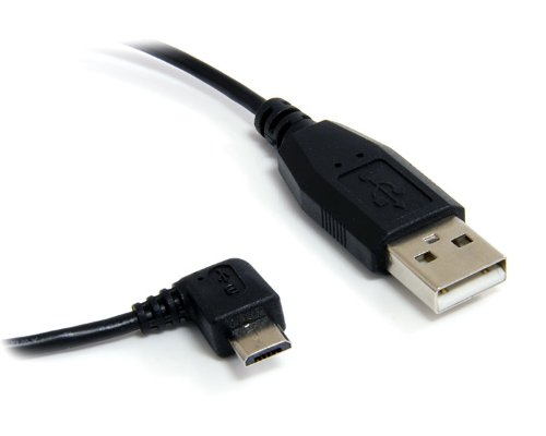 Product Cover StarTech.com 1 ft / 30cm Micro USB Cable - A to Right Angle Micro B - USB Type A (M) - 90 Degree Micro-USB Type B (M) - Black (UUSBHAUB1RA)
