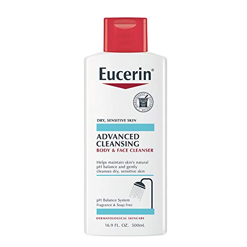 Product Cover Eucerin Advanced Cleansing Body & Face Cleanser - Fragrance & Soap Free for Dry, Sensitive Skin - 16.9 fl. oz Bottle