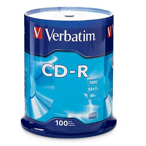 Product Cover Verbatim CD-R 700MB 80 Minute 52x Recordable Disc - 100 Pack Spindle (FFP) - 97458