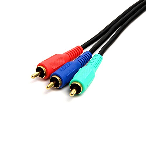 Product Cover Cmple - Component Video Cable 3-RCA Gold HDTV RGB YPbPr - 3 FT Black 50FT