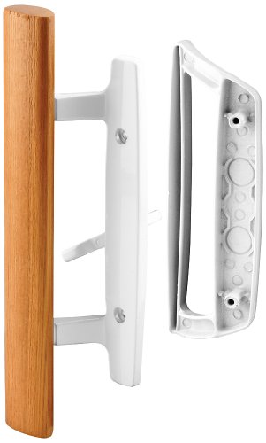 Product Cover Prime-Line C 1204 Sliding Glass Door Handle Set - Replace Old or Damaged Door Handles Quickly and Easily - White Diecast, Mortise/Hook Style (Fits 3-15/16