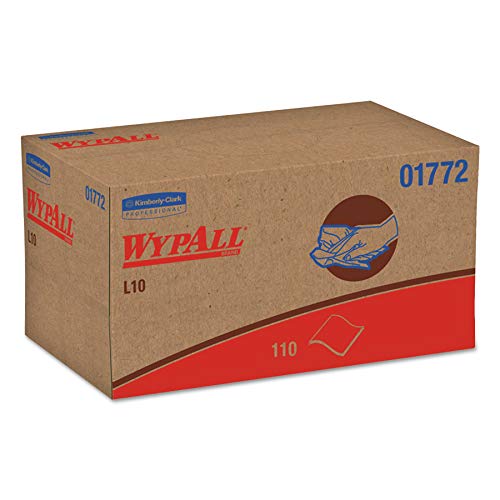Product Cover WypAll 01772 L10 SANI-PREP Dairy Towels,POP-UP Box, 1Ply, 10 1/2x10 1/4, 110 per Pack (Case of 18 Packs)