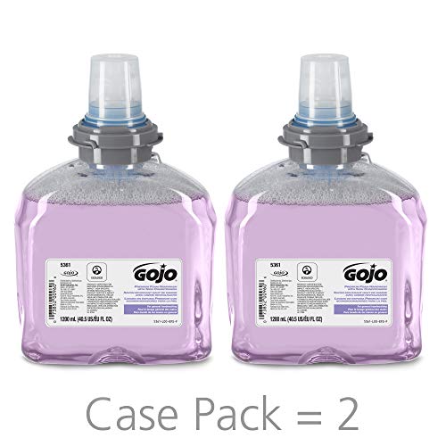 Product Cover GOJO Premium Foam Handwash with Skin Conditioners, Cranberry Scent, EcoLogo Certified, 1200 mL Foam Hand Soap Refill for GOJO TFX Touch-Free Dispenser (Pack of 2) - 5361-02