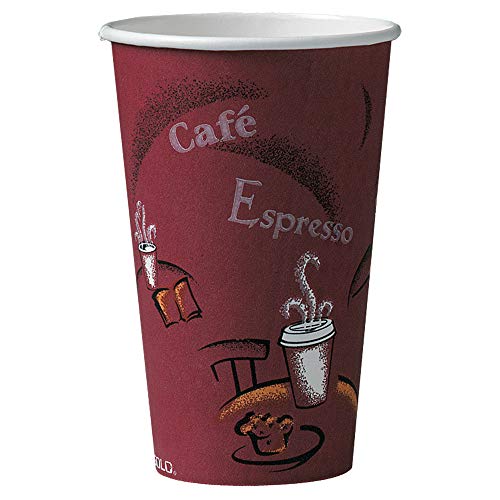 Product Cover Solo Foodservice SOLO 316SI-0041 16-oz. Bistro Single-Sided Poly Paper Hot Cup (20 Packs of 50 cups)
