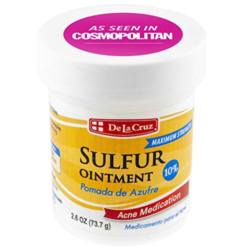Product Cover De La Cruz 10% Sulfur Ointment Acne Medication, Allergy-tested, No Preservatives, Fragrances or Dyes, Made In Usa 2.6 Oz