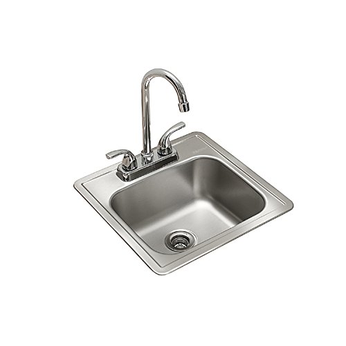 Product Cover KINDRED Stainless Steel, Essentials All-in-One Kit 15 x 6-inch Deep Drop-in Bar or Utility Sink in Satin, FBFS602NKIT, Size