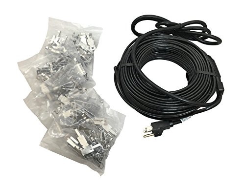 Product Cover Frost King RC100 Automatic Electric Roof Cable Kits, 100ft x 120V x 5 Watts/ft, 100 Feet, Black
