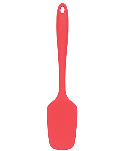 Product Cover HIC Essential Heat-Resistant Flexible Nonstick Silicone Baking Spoon Spatula, 11-Inch, Cherry