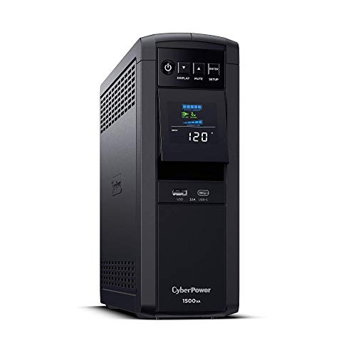 Product Cover CyberPower CP1500PFCLCD PFC Sinewave UPS System, 1500VA/1000W, 12 Outlets, AVR, Mini Tower