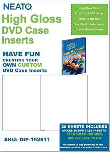 Product Cover NEATO High Gloss DVD Case Inserts -20 Pack - DIP-192611 Online Design Access Code Included