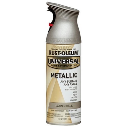 Product Cover RUST-OLEUM 249130 Universal All Surface Spray Paint, 11 oz, Metallic Satin Nickel