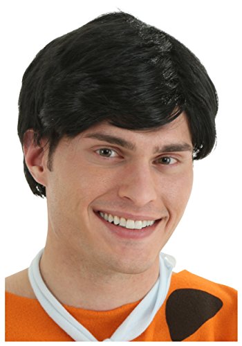 Product Cover Fun Costumes Mens Deluxe Fred Flintstone Costume Wig Standard Black
