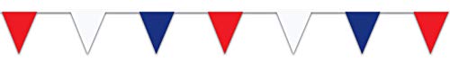 Product Cover Beistle 50700-RWB Red Blue Outdoor Pennant Banner, 17 by 120-Feet