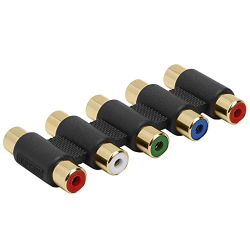 Product Cover Cmple - 5-RCA Female to 5 RCA Female Adapter - Audio Video 5-RCA RGB Component Splitter Gold Plated Coupler