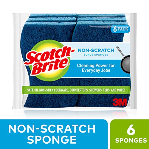 Product Cover Scotch-Brite Non-Scratch Scrub Sponge, Cleaning Power for Everyday Jobs, 6 Scrub Sponges