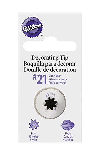 Product Cover Wilton Cake Decorating Tip Pkg Open Star #21