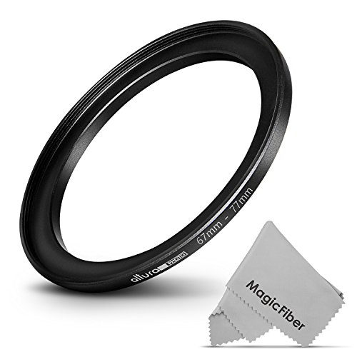 Product Cover Altura Photo 67-77MM Step-Up Ring Adapter (67MM Lens to 77MM Filter or Accessory) + Premium MagicFiber Cleaning Cloth