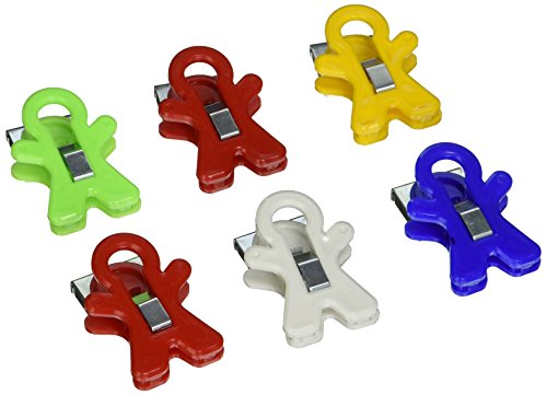 Product Cover Adams People Shaped Magnet Clips, Assorted Color, Set of 6 - 3303-50-0569