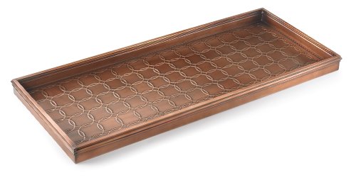 Product Cover Good Directions Circles Multi-Purpose Boot Tray / Shoe Tray - Copper Finish (34 inch) - Plants, Pet Bowl, Garage, Entryway, Entrance, Foyer