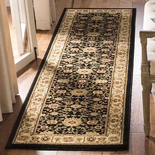 Product Cover 2'3\ x 6' , Black/ Ivory : Safavieh Lyndhurst Collection LNH212A Traditional Oriental Black and Ivory Runner (2'3