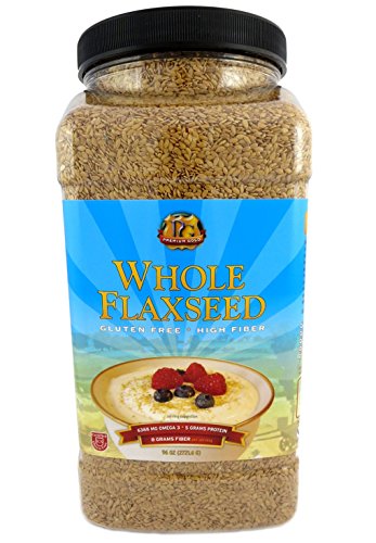 Product Cover Premium Gold Whole Flax Seed | High Fiber Food | Omega 3 | 96oz